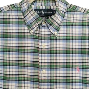 Ralph Lauren Blue Label Custom Fit Long Sleeve Button Down Shirt - Sz L